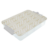 Farberware Build-a-Board 28cm x 42cm Snacklebox Patterned Polypropylene Board with Lid - Small