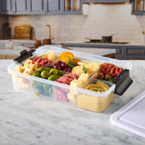 Farberware Build-a-Board 20cm x 32cm Snacklebox Polypropylene Board with Lid - Small
