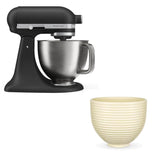 KitchenAid Artisan Plus 4.7 Litre Tilt Head Stand Mixer - Cast Iron Black - With Free Ceramic 4.7L Beehive Mixing Bowl