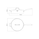 Tramontina Grano 30cm Tri-Ply Stainless Steel Saute Pan with Lid