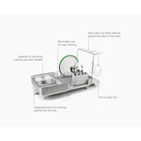 Joseph Joseph Extend™ Steel Plus Expandable Dish Drainer with Wine Rack - Light Stone