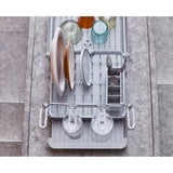 Joseph Joseph Extend™ Steel Plus Expandable Dish Drainer with Wine Rack - Light Stone