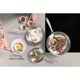 Tramontina Grano 3-Ply Stainless Steel 20cm Frying Pan with Spatula