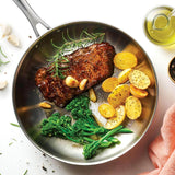 Tramontina Grano 3-Ply Stainless Steel 26cm Frying Pan with Spatula