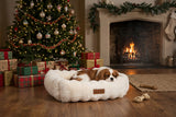 Scruffs Festive Fur 60cm x 50cm Box Bed - Cream