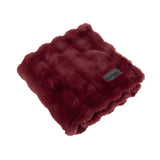 Scruffs Festive Fur Pet Blanket - Burgundy