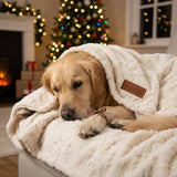 Scruffs Snowflake Shimmer Pet Blanket - Cream