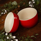 Scruffs Winters Tail 19cm Stoneware Food & Drink Bowl Gift Set - Red