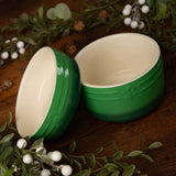 Scruffs Winters Tail 19cm Stoneware Food & Drink Bowl Gift Set - Green