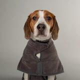 Scruffs Expedition Deluxe Noodle & Microfibre Dog Drying Coat - Medium - Storm Grey