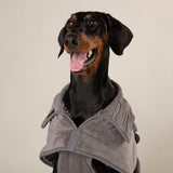 Scruffs Expedition Deluxe Noodle & Microfribe Dog Drying Coat - X-Large - Storm Grey