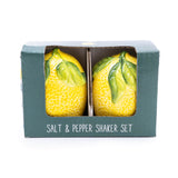Candlelight Salt & Pepper Shaker Set - Mediterranean Lemons