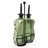 Candlelight Oil & Vinegar Glass Pourer Set - Olives
