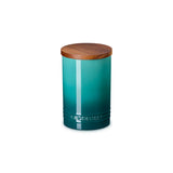 Le Creuset Stoneware Signature 770ml Storage Jar with Wooden Lid - Bleu Riviera