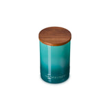 Le Creuset Stoneware Signature 770ml Storage Jar with Wooden Lid - Bleu Riviera