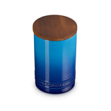 Le Creuset Stoneware Signature 770ml Storage Jar with Wooden Lid - Azure