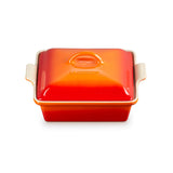 Le Creuset Heritage Stoneware 23cm Square Dish with Lid - Volcanic