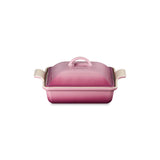 Le Creuset Heritage Stoneware 23cm Square Dish with Lid - Rose Quartz