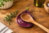 Candlelight Ceramic Spoon Rest - Fig