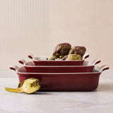 Le Creuset Stoneware Heritage 26cm Rectangular Deep Dish - Garnet