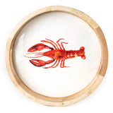 Candlelight 30cm Round Mango Wood Serving Tray - Lobster