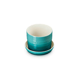 Le Creuset 14cm Stoneware Herb Planter with Tray - Bleu Riviera