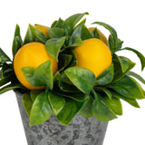 Candlelight Artificial Lemon Plant In Tin Pot