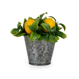 Candlelight Artificial Lemon Plant In Tin Pot
