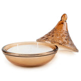 Candlelight 13cm Embossed Glass Tagine 3-Wick Scented Candle - Terracotta