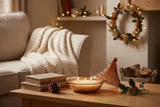 Candlelight 13cm Embossed Glass Tagine 3-Wick Scented Candle - Terracotta