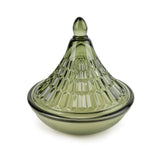 Candlelight 13cm Embossed Glass Tagine 3-Wick Scented Candle - Green
