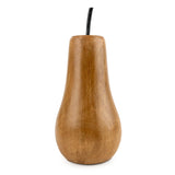 Candlelight 21cm Mango Wood Fruit Ornament With Metal Stem - Pear