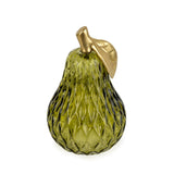 Candlelight 18cm LED Glass Pear Light - Green
