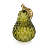Candlelight 18cm LED Glass Pear Light - Green