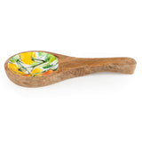 Candlelight Mango Wood Spoon Rest - Tomato