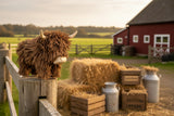 Candlelight 40cm x 30cm Wooden Twig Highland Cow