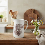 Candlelight 18.5cm Serving Jug - Highland Cow