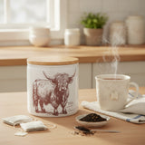 Candlelight Tea Storage Jar - Highland Cow