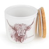 Candlelight Coffee Storage Jar - Highland Cow