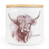 Candlelight Coffee Storage Jar - Highland Cow