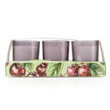 Candlelight Set Of 3 Scented Votive Candles - Sour Cherry & Lime