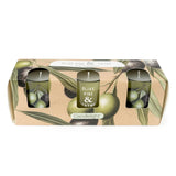 Candlelight Set Of 3 Scented Votive Candles - Olive Vine & Thyme