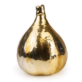 Candlelight Large Ceramic Fig Ornament - Gold