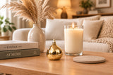 Candlelight Small Ceramic Fig Ornament - Gold