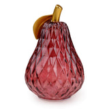 Candlelight 12.5cm LED Glass Pear Light - Red