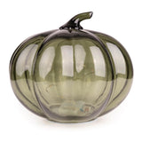 Candlelight 13cm LED Glass Pumpkin Light - Green