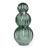 Candlelight 36.5cm 3 Stacking Glass Bauble LED Light - Green