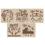 Scrap Cooking Christmas Cookie Wooden Stamp & Cutter Set