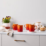 Le Creuset Seattle 400ml Stoneware 4-Piece Mug Set - Volcanic
