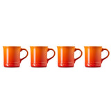 Le Creuset Seattle 400ml Stoneware 4-Piece Mug Set - Volcanic